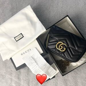 Gucci Black Marmont Mini Shoulder Bag (Authentic) w/ receipt